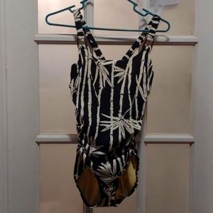 Lands End black and white swimsuit size S